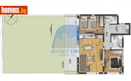 Тристаен, 89m² - Апартамент за продажба - 116484875