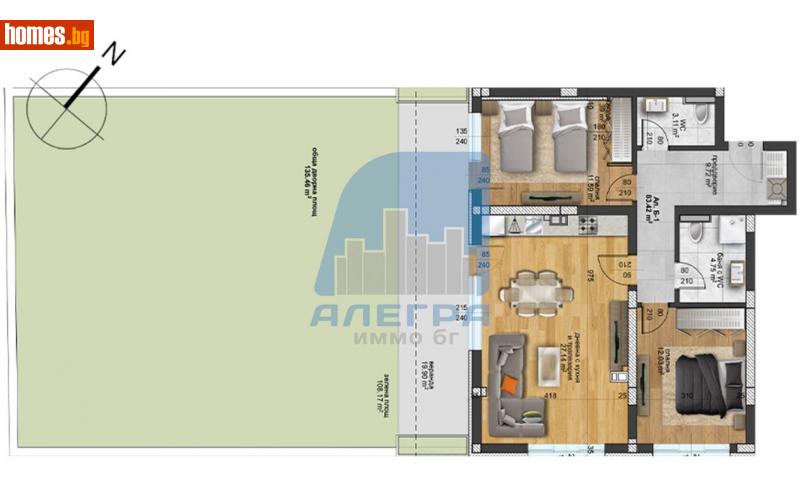 Тристаен, 89m² - Жк. Христо Смирненски, Пловдив - Апартамент за продажба - Alegra ImmoBG - 116484875