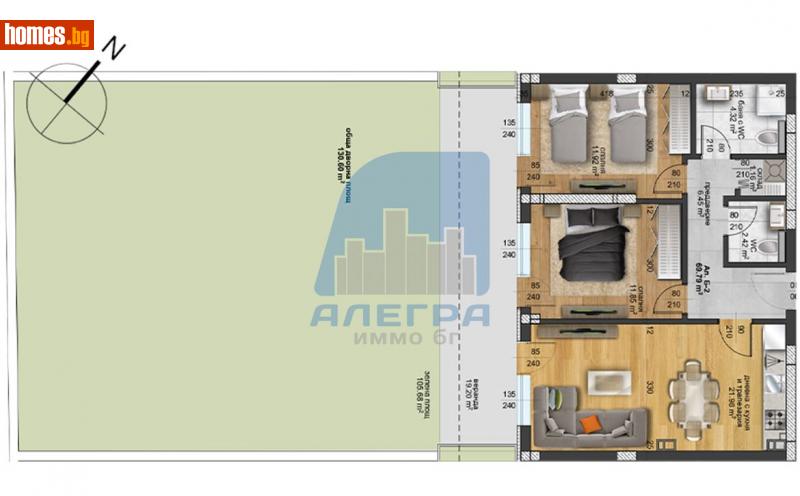 Тристаен, 75m² - Жк. Христо Смирненски, Пловдив - Апартамент за продажба - Alegra ImmoBG - 116484878
