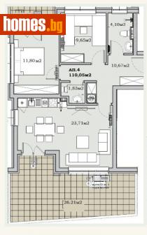 Тристаен, 133m² - Апартамент за продажба - 116486937