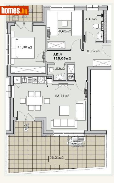 Тристаен, 133m² - Жк. Левски, София - Апартамент за продажба - Витиня Естейт ООД - 116486937