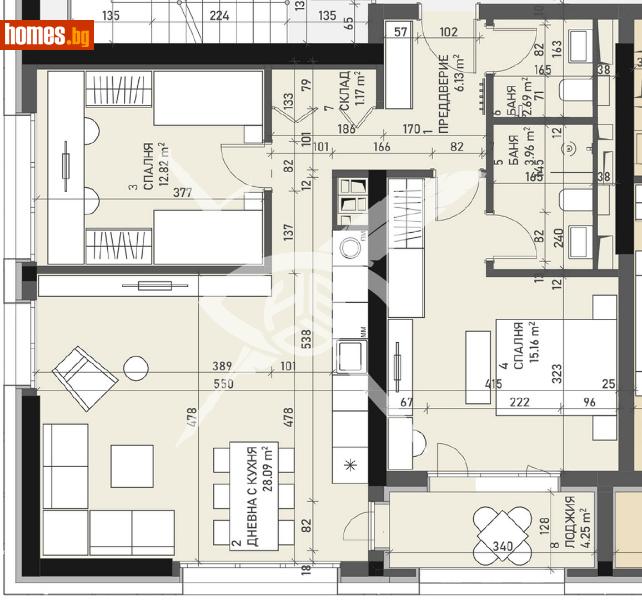 Тристаен, 108m² - Жк. Банишора, София - Апартамент за продажба - ЕКС НВД - 116488197