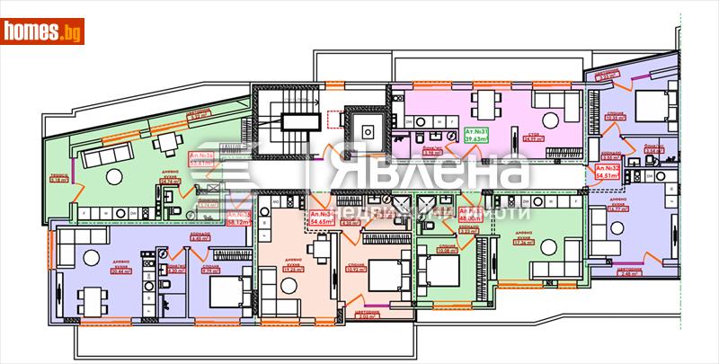 Едностаен, 40m² - Жк. Меден Рудник, Бургас - Апартамент за продажба - ЯВЛЕНА - 116499710