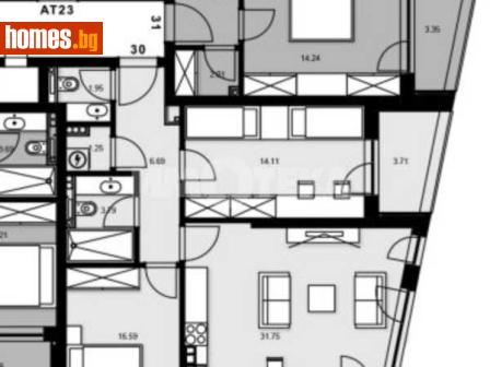 Тристаен, 111m² - Апартамент за продажба - 116503374