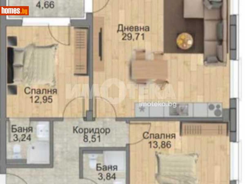 Тристаен, 101m² - Кв. Княжево, София - Апартамент за продажба - ИМОТЕКА АД - 116505438