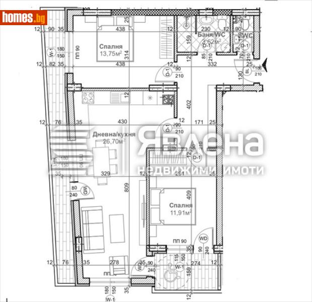 Тристаен, 113m² - Жк. Левски, Варна - Апартамент за продажба - ЯВЛЕНА - 116516916