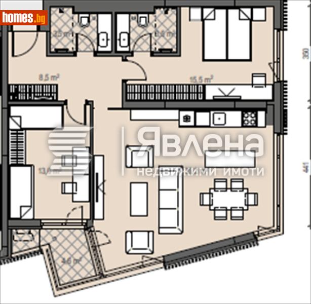 Тристаен, 111m² - Кв. Манастирски Ливади, София - Апартамент за продажба - ЯВЛЕНА - 116516974