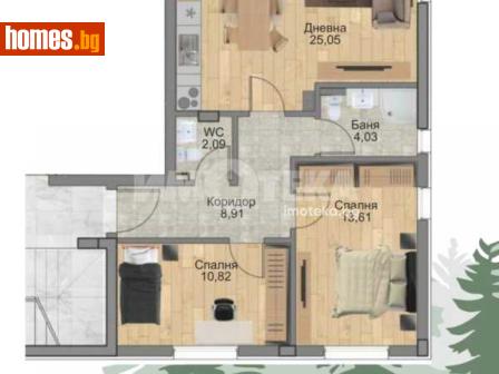 Тристаен, 94m² - Апартамент за продажба - 116520434