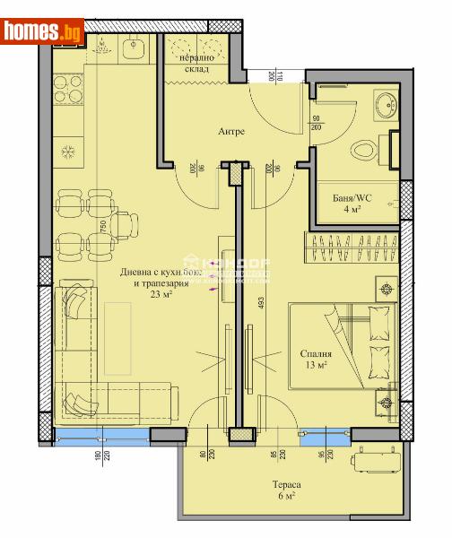 Двустаен, 70m² - Жк. Христо Ботев, Пловдив - Апартамент за продажба - КОНДОР НЕДВИЖИМИ ИМОТИ - 116521166