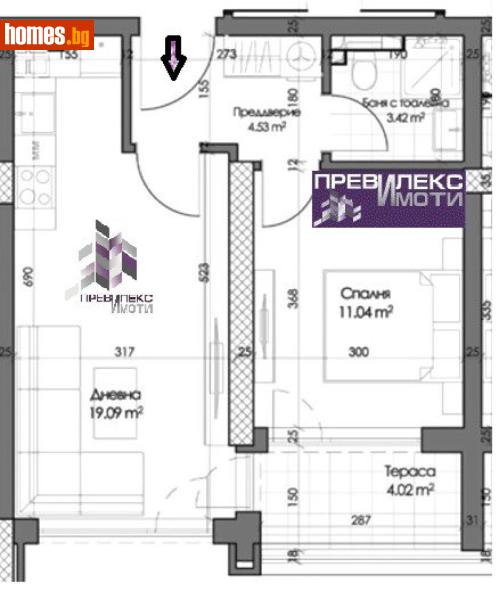 Двустаен, 59m² - Кв. Кършияка, Пловдив - Апартамент за продажба - Превилекс имоти ЕООД - 116524656