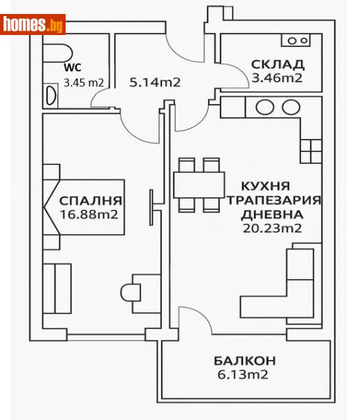 Двустаен, 74m² - Жк. Овча Купел 1, София - Апартамент за продажба - Титан Пропъртис - 116529988