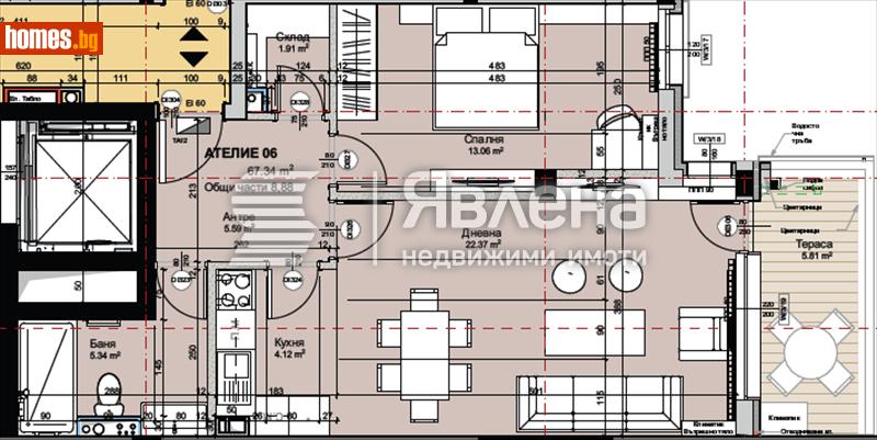 Двустаен, 77m² - Жк. Красно Село, София - Апартамент за продажба - ЯВЛЕНА - 116530879