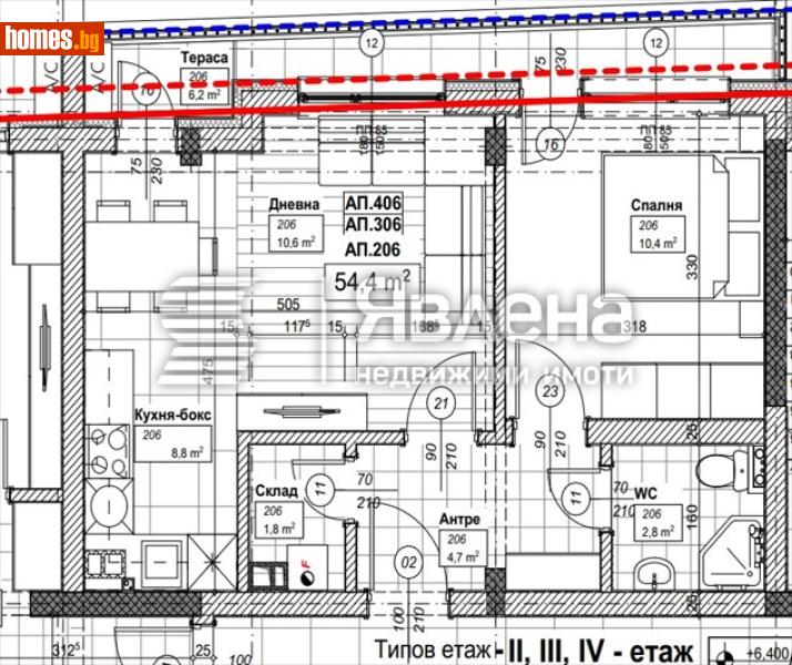 Двустаен, 69m² - Жк. Разсадника, София - Апартамент за продажба - ЯВЛЕНА - 116530885