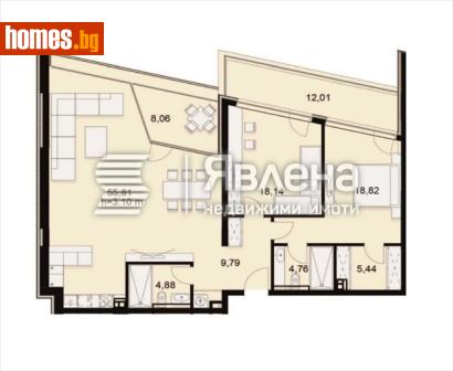 Тристаен, 178m² - Апартамент за продажба - 116530906