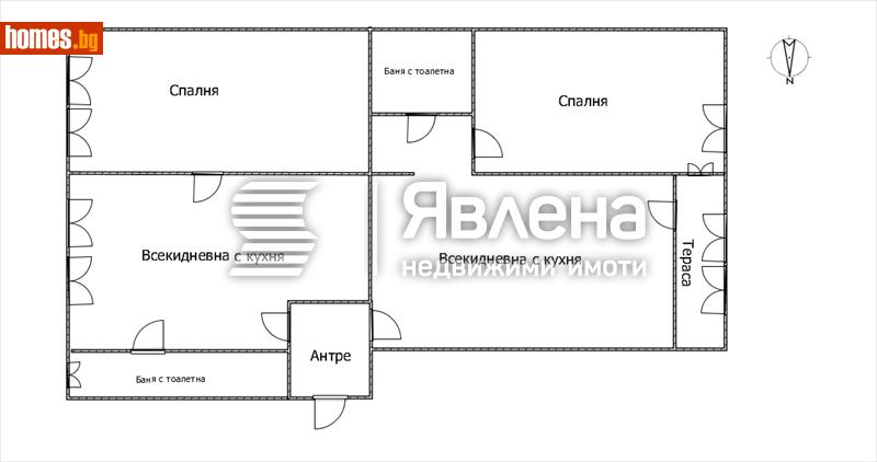 Тристаен, 92m² -  Център, София - Апартамент за продажба - ЯВЛЕНА - 116530932
