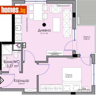 Двустаен, 103m² - Апартамент за продажба - 116533498