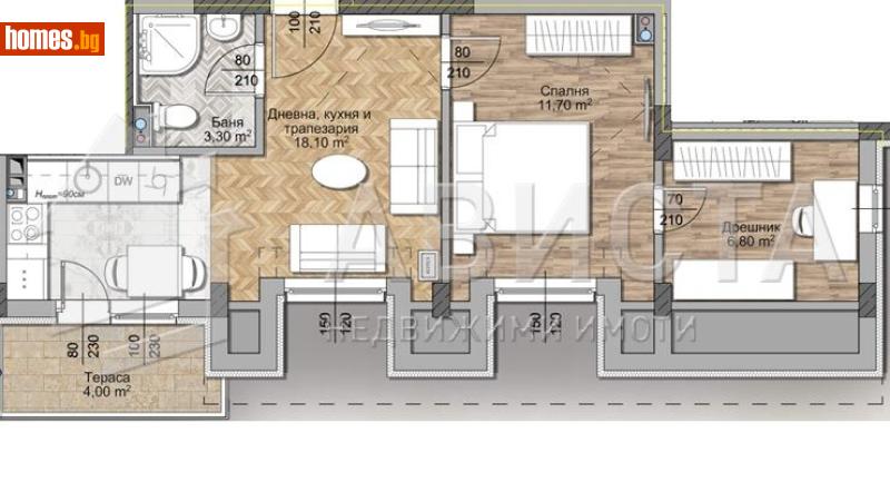 Двустаен, 73m² - Жк. Овча Купел, София - Апартамент за продажба - Ависта офис Експерт - 116539906