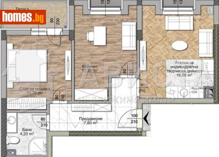 Тристаен, 69m² - Апартамент за продажба - 116539916