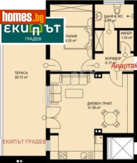 Тристаен, 111m² - Апартамент за продажба - 116540085