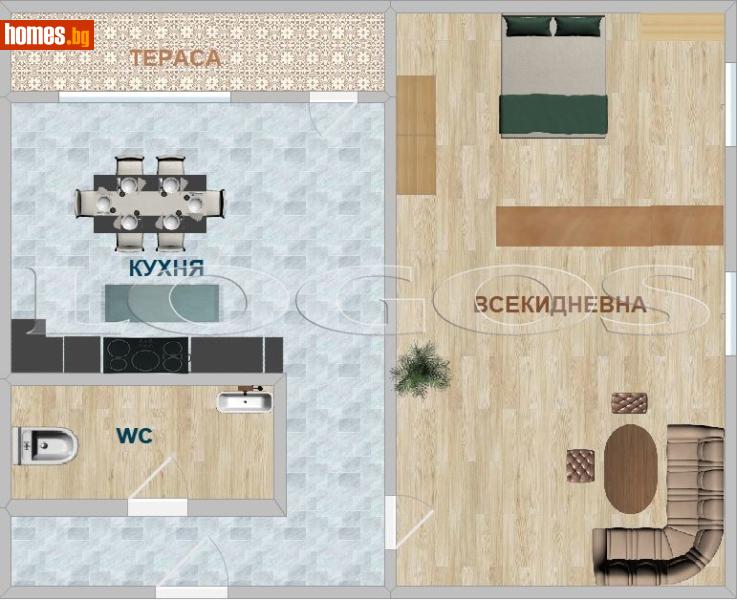 Двустаен, 44m² -  Кайсиева Градина, Варна - Апартамент за продажба - ЛОГОС - 116540359