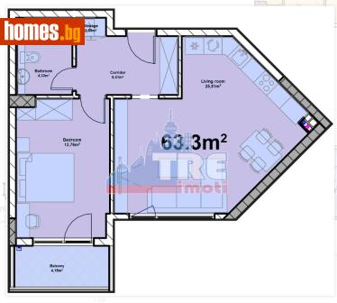 Двустаен, 77m² - Апартамент за продажба - 116540698