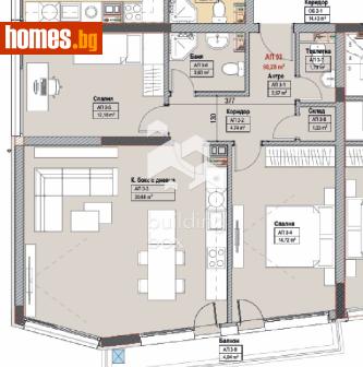 Тристаен, 104m² - Апартамент за продажба - 116545813