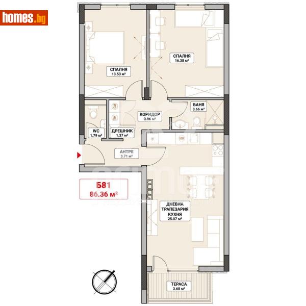 Тристаен, 103m² - Жк. Младост 4, София - Апартамент за продажба - Примо Плюс - 116548521