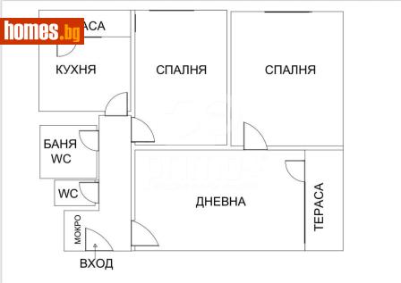 Тристаен, 80m² - Апартамент за продажба - 116548582