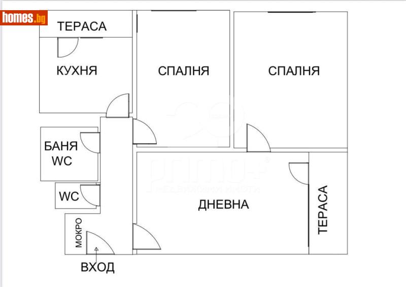 Тристаен, 80m² - Жк. Гоце Делчев, София - Апартамент за продажба - Примо Плюс - 116548582