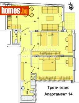 Тристаен, 109m² - Апартамент за продажба - 116552473