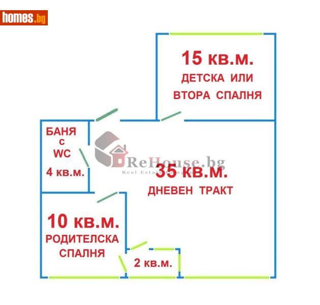 Тристаен, 88m² -  ВИНС, Варна - Апартамент за продажба - AGENCY REHOUSE Real Estate - 116553804