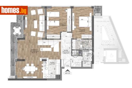 Тристаен, 145m² - Апартамент за продажба - 116554929