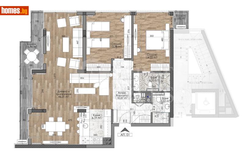 Тристаен, 145m² - Кв. Манастирски Ливади, София - Апартамент за продажба - Фърст Естейтс  - 116554929
