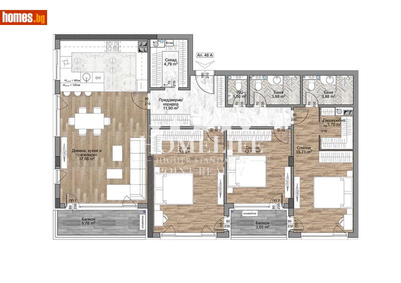 Четиристаен, 169m² - Жк. Младост 4, София - Апартамент за продажба - Хоум Лайф - 116555376