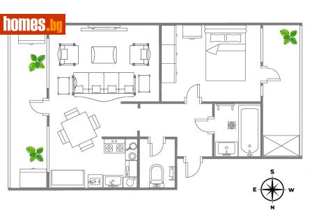Двустаен, 73m² - Апартамент за продажба - 116563224