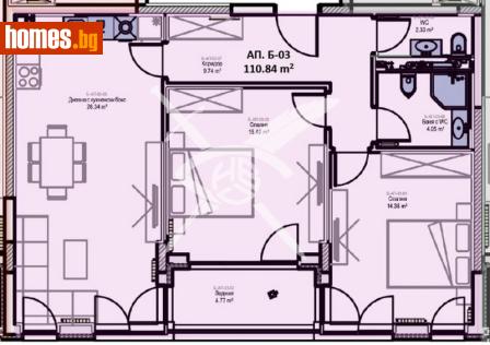 Тристаен, 115m² - Апартамент за продажба - 116567350