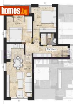 Тристаен, 94m² - Апартамент за продажба - 116579370