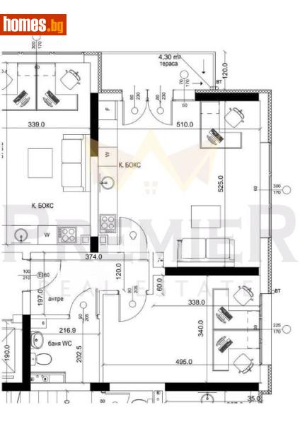 Двустаен, 76m² - В.з. Киноцентър , София - Апартамент за продажба - ИМОТИ ПРЕМИЕР - 116585769