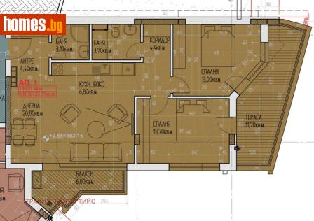 Тристаен, 130m² - Апартамент за продажба - 116592538