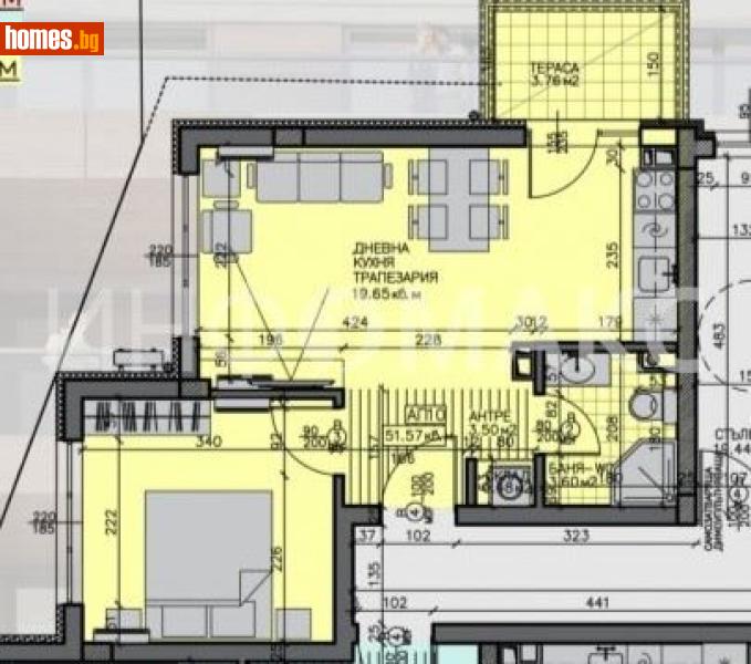 Двустаен, 61m² - Жк. Зорница, Бургас - Апартамент за продажба - Инфомакс ЕООД - 116603667