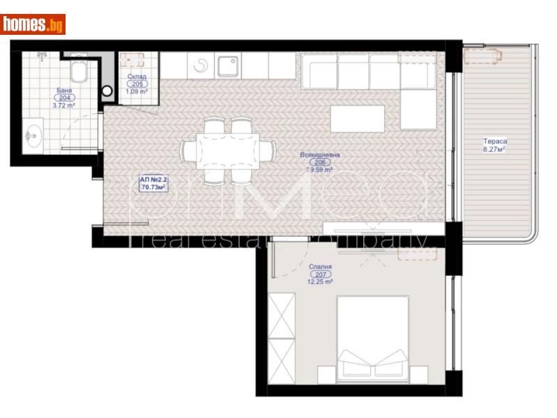 Двустаен, 70m² - Гр.Черноморец, Бургас - Апартамент за продажба - ПРИМЕА Недвижими Имоти - 116614780