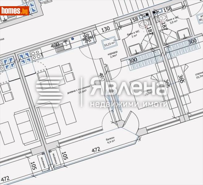 Двустаен, 63m² - Варна, Варна - Апартамент за продажба - ЯВЛЕНА - 116615804