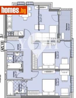 Тристаен, 108m² - Апартамент за продажба - 116619413