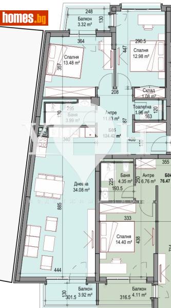 Тристаен, 124m² - Жк. Сухата Река, София - Апартамент за продажба - YOHOME - 116619428