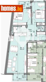 Тристаен, 125m² - Апартамент за продажба - 116619430