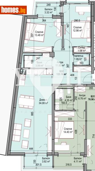 Тристаен, 125m² - Жк. Сухата Река, София - Апартамент за продажба - YOHOME - 116619431