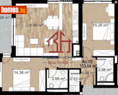 Тристаен, 124m² - Апартамент за продажба - 116621388