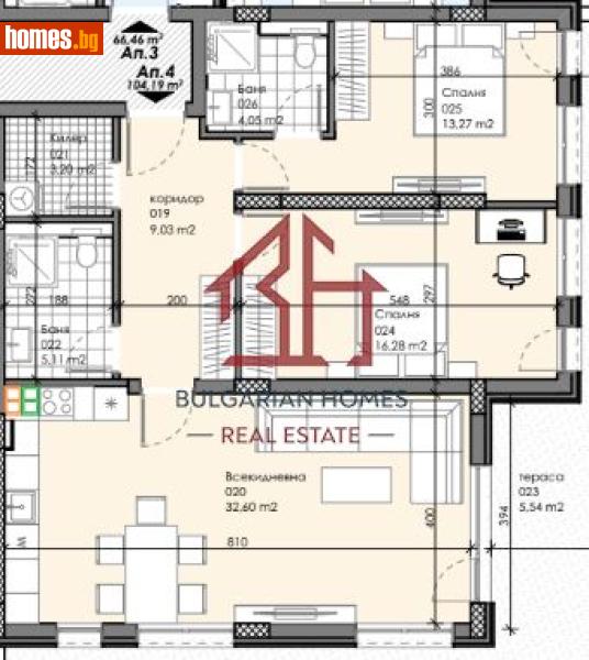 Тристаен, 123m² - Жк. Сердика, София - Апартамент за продажба - Bulgarian Homes - 116621463
