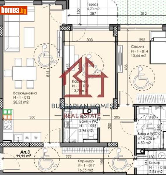 Тристаен, 118m² - Жк. Сердика, София - Апартамент за продажба - Bulgarian Homes - 116621472