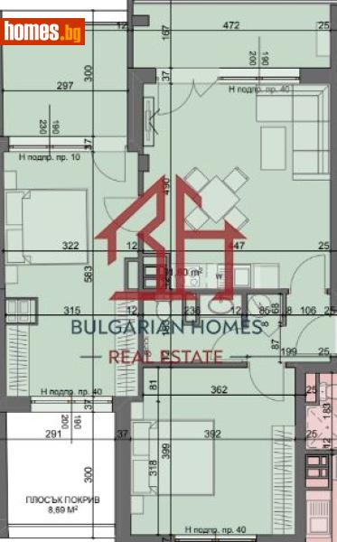 Тристаен, 91m² - Жк. Хаджи Димитър, София - Апартамент за продажба - Bulgarian Homes - 116621566